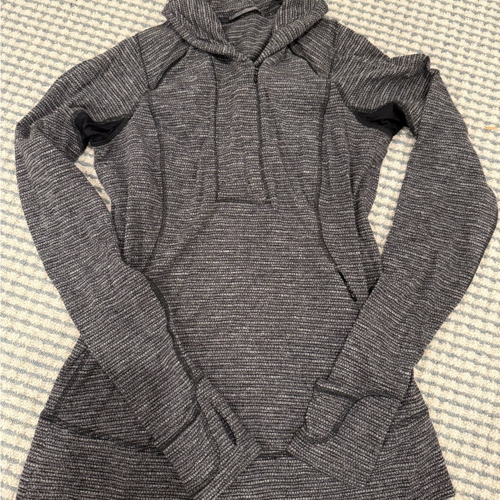 Lululemon Gray foldover neck 1/2 zip Fitted Top